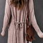 Pink Tunic Back Open Front Cardigan with Pockets