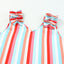 Multicolor Striped V Neck Ruffle Straps Tank Top