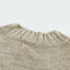 White V neck Drop Shoulder Knitted Sweater