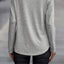 Gray Side Buttons Crew Neck Knit Top