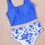 Leopard Square Neck Sleeveless Fashion Print Tankini Set