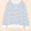 Striped Print Ribbed Trim Long Sleeve Top