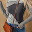 Brown Expose Seam Color Block Ribbed Knit Top