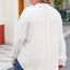 White Plus Size Linen Textured Button Up Shirt