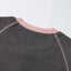 Carbon Grey Textured Contrast Stitching Henley Top