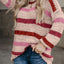 Striped Popcorn Knit Sweater