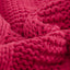 Rose Bubblegum V-Neck Braided Knit Sweater