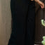 Black Shirred High Waist Plus Size Wide Leg Pants