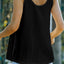 Black Button Textured Tank Top