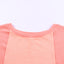 Pink Solid Color Patchwork Long Sleeve Top