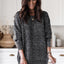 Black Glittering Long Sleeve Tunic Sweater