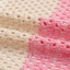 Pink Ribbed Short Sleeve Ombre Eyelet Knitted Cardigan