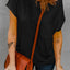 Black Pocketed Tee with Side Slits