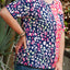 Plus Size Leopard Colorblock Short Sleeve Top