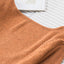 Brown U Neck Textured Long Sleeve Top