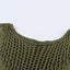 Green Tasseled Crochet Hollow-out Knit Tank