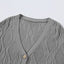 Gray Plus Size Knitted Hollow out Button up Cardigan