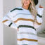 Striped Popcorn Knit Sweater