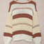 V-neck Knitted Lantern Sleeve Pullover Sweater