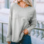 Gray Pocketed Oversized Drop Sleeve Top