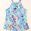 Multicolor Tropical Floral Print Racerback Tank Top