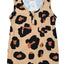 Leopard Button Neck Chest Pocket Tank Top