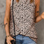 Leopard Print Round Neck Tank Top