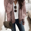 Black Chunky Waffle Knit Oversized Collar Cardigan