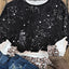 Black Leopard Bleached Pullover Sweatshirt