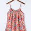 Multicolor Spaghetti Straps Floral Print Sleeveless Top