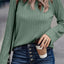 Pink Ribbed Round Neck Knit Long Sleeve Top