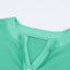 Green Trimmed Neckline Waffle Knit Henley Top