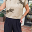 Apricot Lively Cheetah Pattern High Neck Short Sleeve Sweater