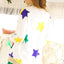 White Mardi Gras Star Printed Long Sleeve Top
