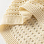 Apricot Open Knit Bracelet Sleeve Sweater