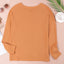 Orange Waffle Knit Henley Top