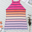 Multicolor Colorful Striped Hollow Out Camisole